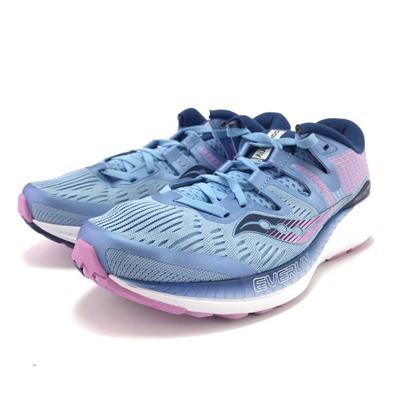 Saucony Womens Ride ISO Navy Purple Running Shoes - Picture 6 of 8
